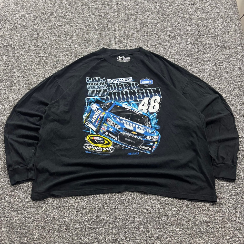 Chase Authentics NASCAR Racing Jimmie Johnson Long Sleeve Black Shirt Size 3XL